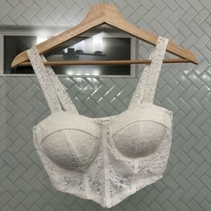 White Bustier Crop Top